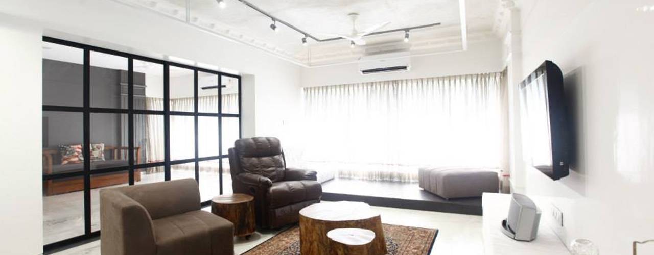 Khar Residence, SwitchOver Studio SwitchOver Studio Salas de estilo moderno