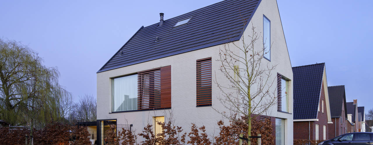 vrijstaand woonhuis particulier, JMW architecten JMW architecten 모던스타일 주택 벽돌