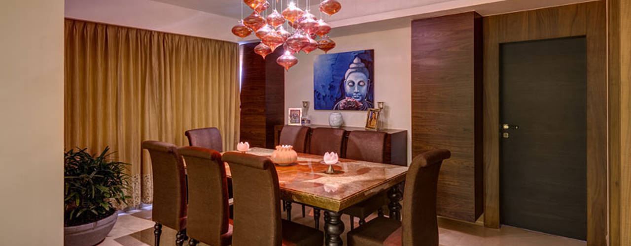 Agarwal Residence, Spaces and Design Spaces and Design Modern dining room