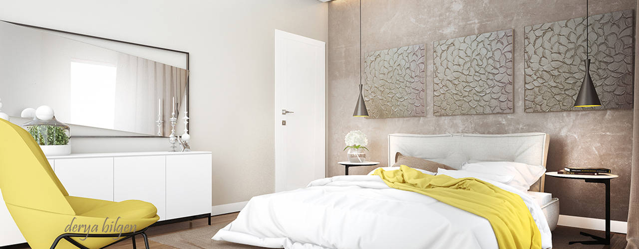 bedroom, Derya Bilgen Derya Bilgen Dormitorios de estilo moderno