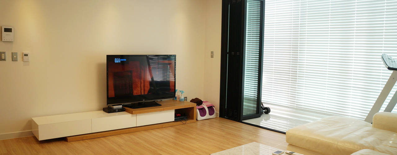 32평 초원대림아파트 리모델링 , 디자인브리드 디자인브리드 Modern living room