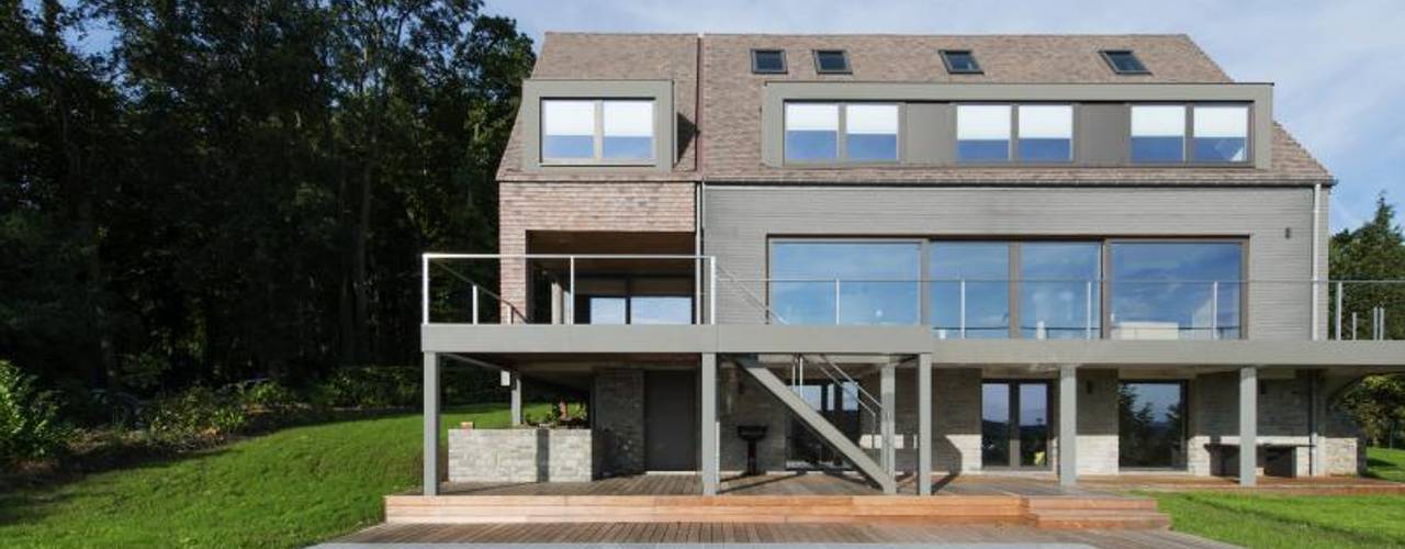 Transformation de la villa E, BURO5 - architectes & associés BURO5 - architectes & associés 現代房屋設計點子、靈感 & 圖片