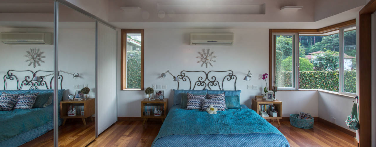 CASA HORTO, Maria Claudia Faro Maria Claudia Faro Tropical style bedroom Wood Wood effect