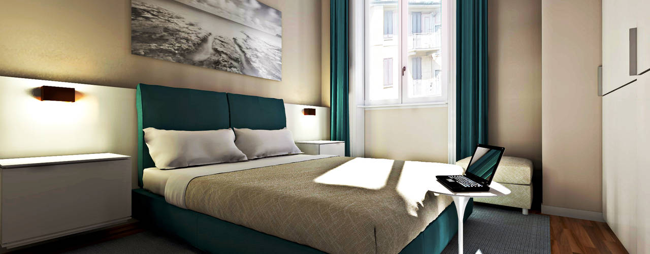 Virtual home staging case private, Studio di Architettura Tundo Studio di Architettura Tundo Modern style bedroom