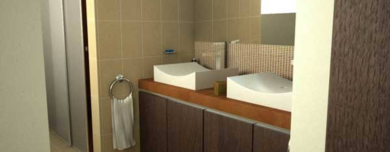 Casa Metepec, ARQUITECTURA SOSTENIBLE ARQUITECTURA SOSTENIBLE Modern style bathrooms