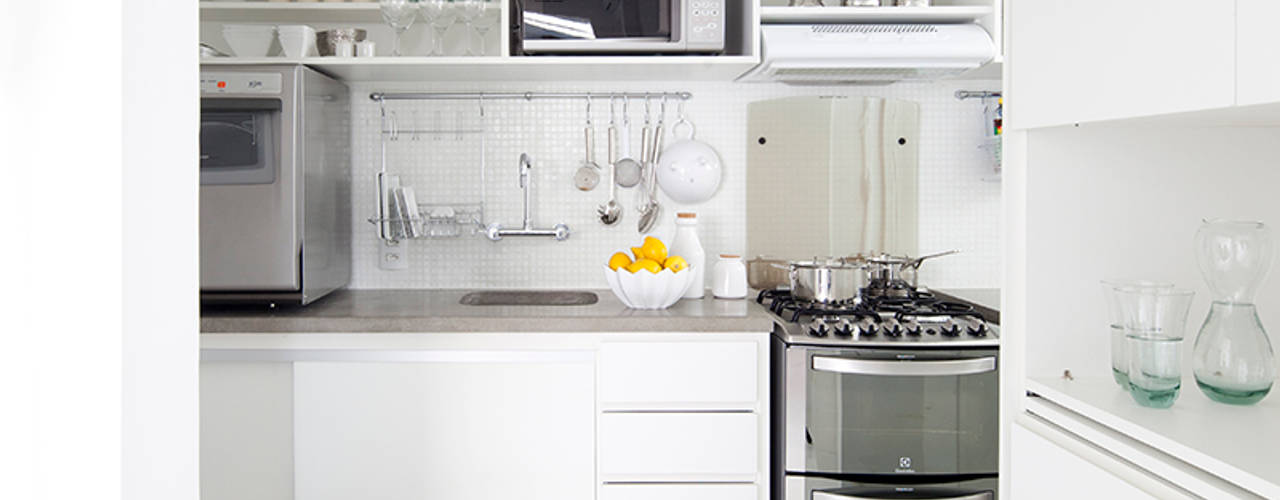 Apartamento da Maria Rita, INÁ Arquitetura INÁ Arquitetura Minimalist kitchen