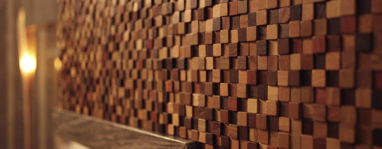 Önwall. Handmade wood mosaic tiles. , Önwall Önwall Walls Wood Wood effect