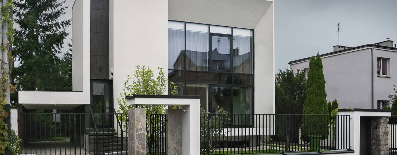 METAMORFOZA. DOM KOSTKA NA WILANOWIE STARYM , PAWEL LIS ARCHITEKCI PAWEL LIS ARCHITEKCI Modern houses Glass