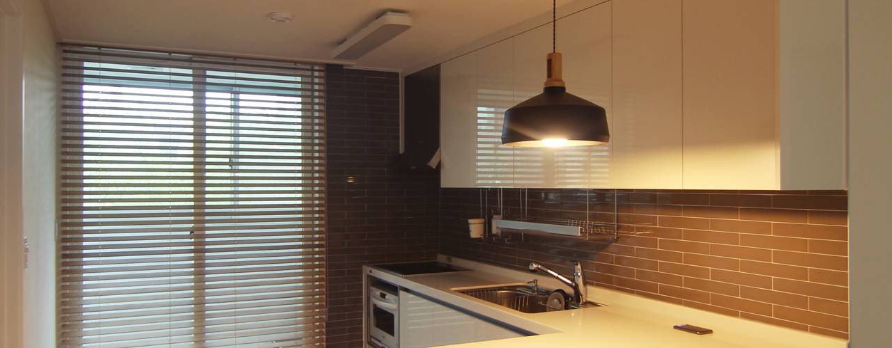 정든마을한진APT 89㎡ (Before & After ) , Light&Salt Design Light&Salt Design Modern Yemek Odası