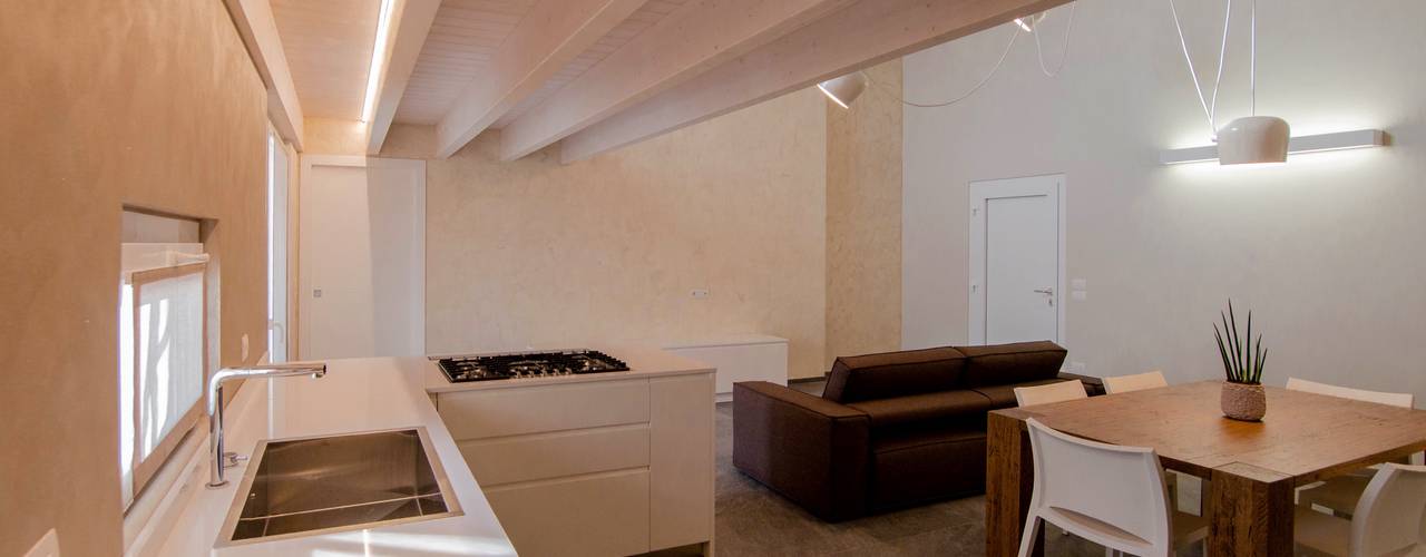 Casa in legno Villa Ilaria , Progettolegno srl Progettolegno srl Salas de estar modernas Madeira Efeito de madeira