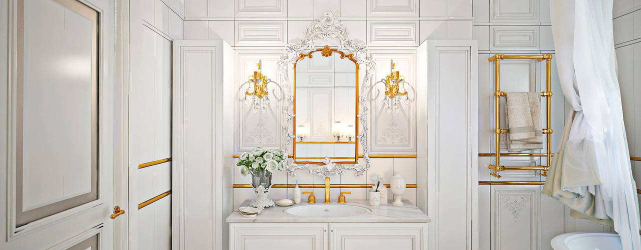 Классический дизайн квартиры на Остоженке, GM-interior GM-interior Classic style bathroom