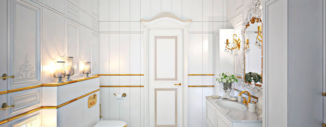 Классический дизайн квартиры на Остоженке, GM-interior GM-interior Classic style bathrooms