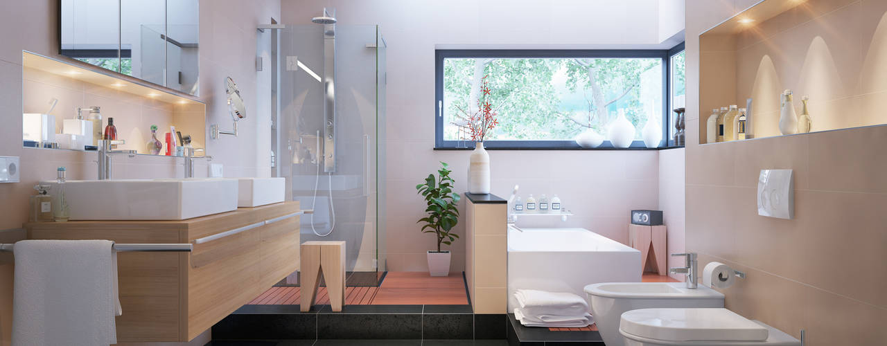 homify Modern bathroom