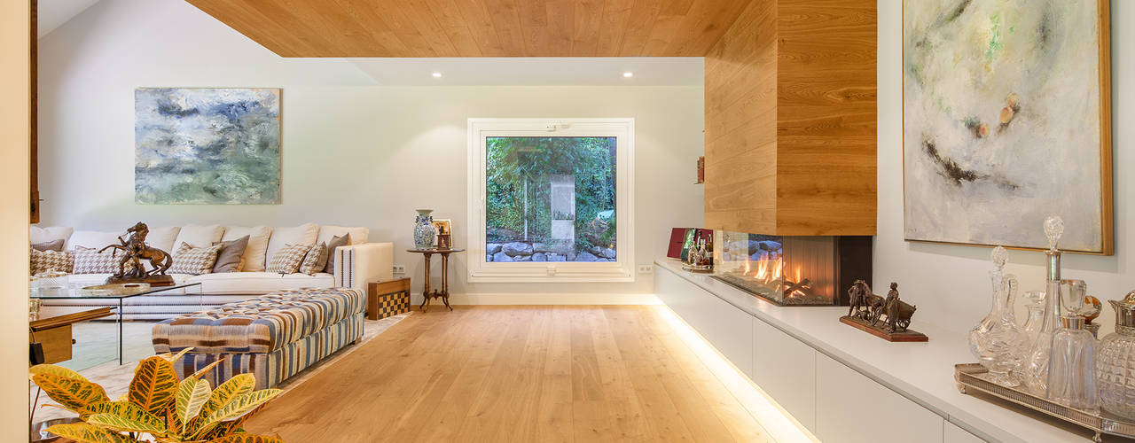 CHALET VALDEMARIN, Tarimas de Autor Tarimas de Autor Living room Wood Wood effect