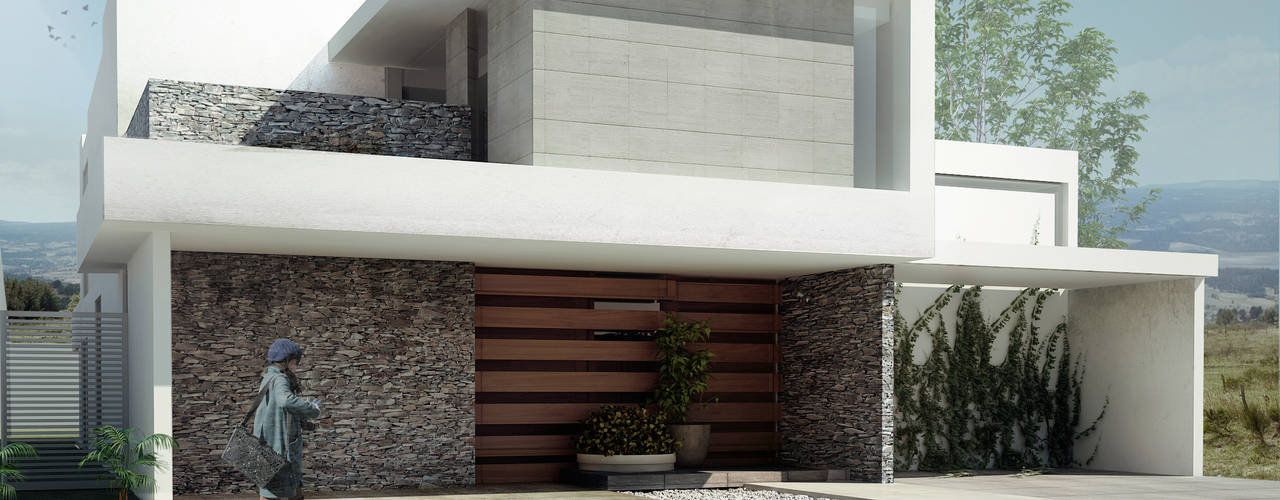 RESIDENCIA CUMBRES, TAQ arquitectura TAQ arquitectura Casas de estilo minimalista Piedra