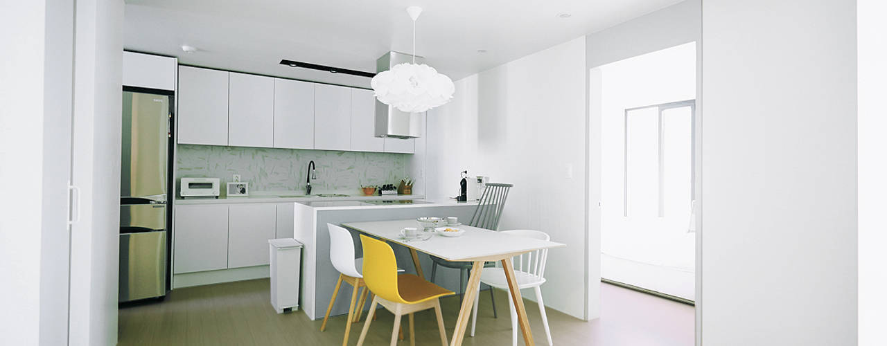 압구정 한양아파트, 샐러드보울 디자인 스튜디오 샐러드보울 디자인 스튜디오 Scandinavian style dining room