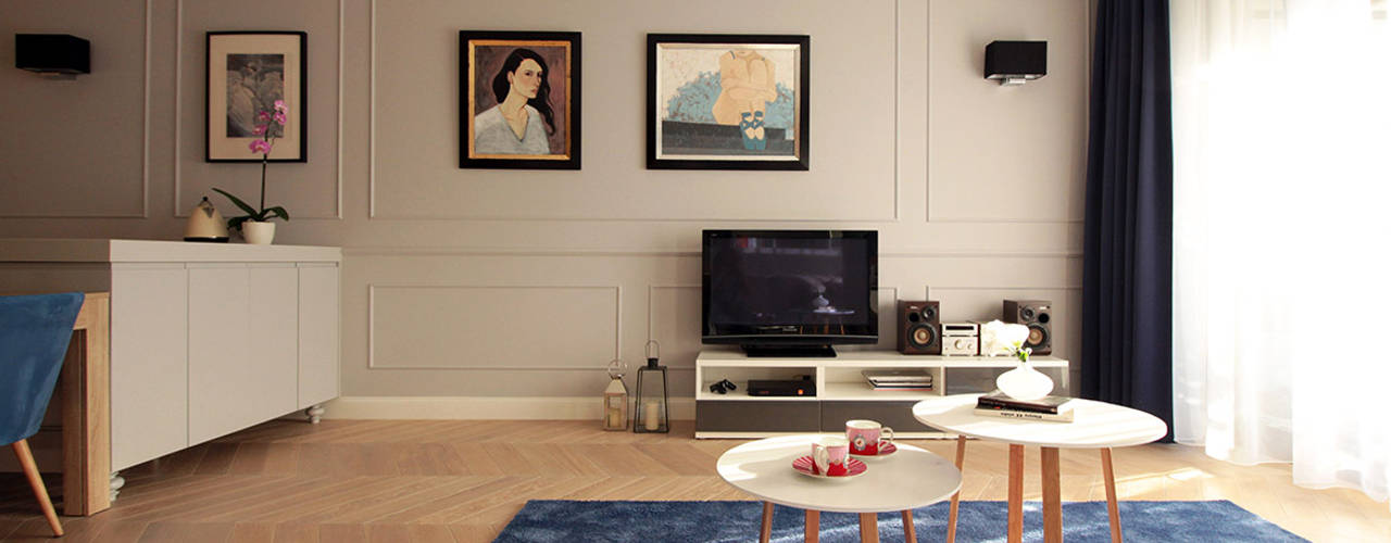 NAVY, Kołodziej & Szmyt Projektowanie Wnętrz Kołodziej & Szmyt Projektowanie Wnętrz Eclectic style living room