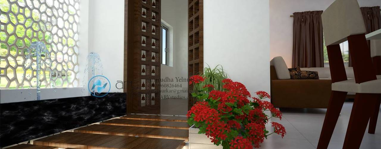 Villa Project, ARY Studios ARY Studios Modern corridor, hallway & stairs