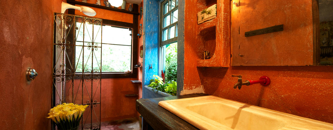 Sala de Banho Diferente, Régua Arquitetura Régua Arquitetura Rustic style bathroom