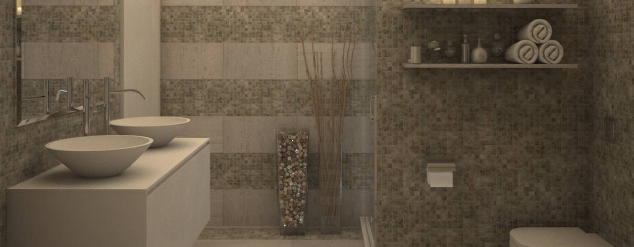 Baño Habitación Principal, Gabriela Afonso Gabriela Afonso Modern bathroom Tiles