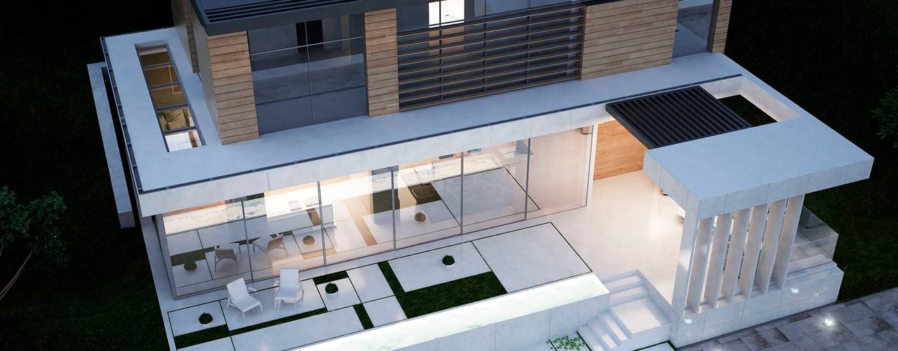 Проект дома в современном стиле, Way-Project Architecture & Design Way-Project Architecture & Design Minimalistyczne domy