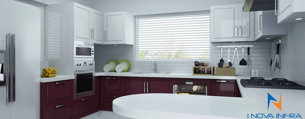 Kitchen Designs, Infra I Nova Pvt.Ltd Infra I Nova Pvt.Ltd Modern kitchen