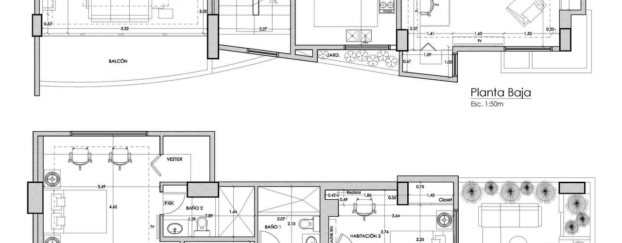 Diseño de Interiores de Apto. Residencial , 5D Proyectos 5D Proyectos Paredes y pisos de estilo moderno