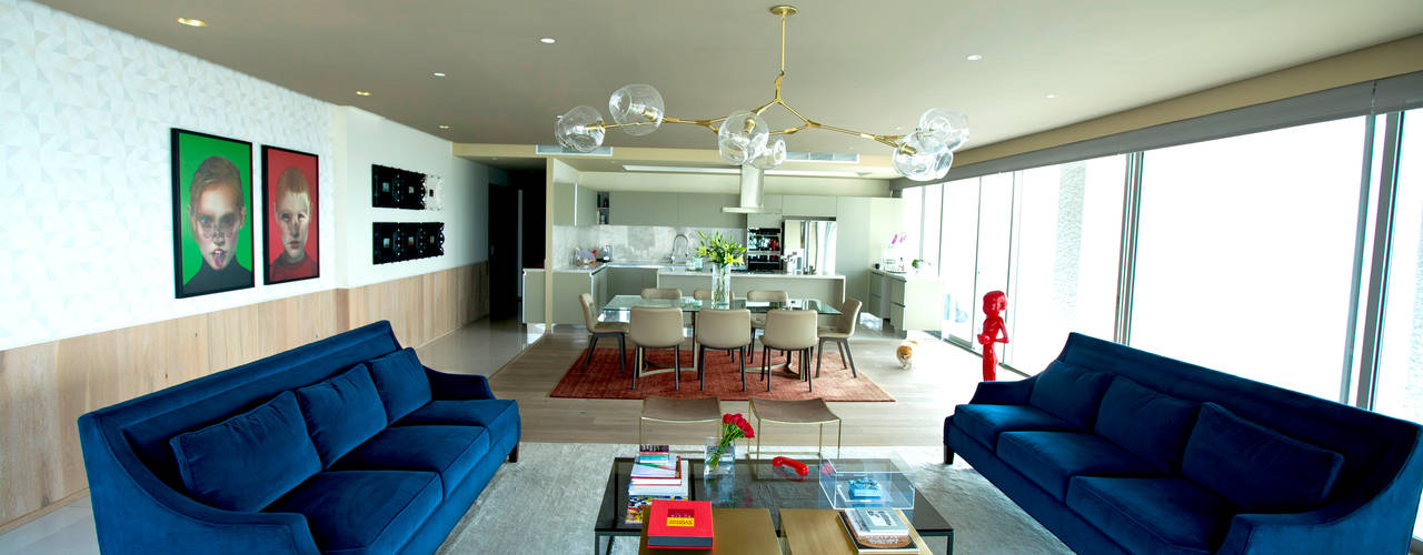 Departamento en Santa Fe, MAAD arquitectura y diseño MAAD arquitectura y diseño Living room