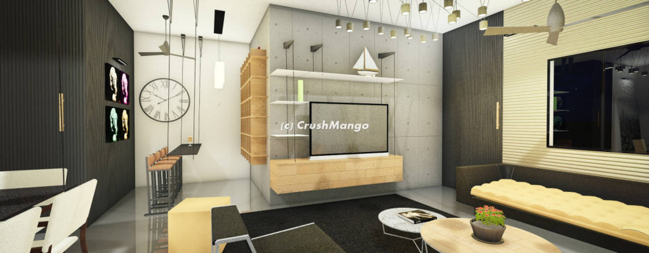 Residential Interiors, Crush Mango Crush Mango Modern living room