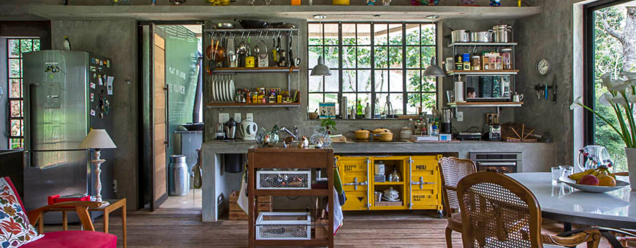 Casa Campo / Ateliê - Vale das Videiras, Carlos Salles Arquitetura e Interiores Carlos Salles Arquitetura e Interiores Cocinas de estilo moderno