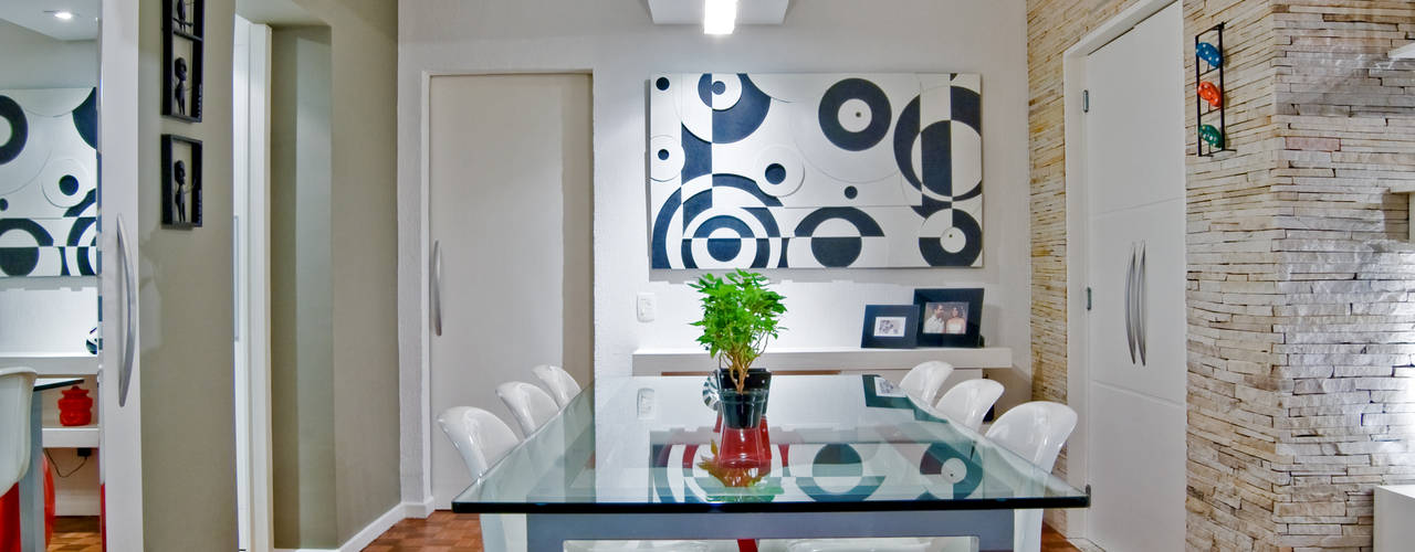 Apartamento 102, Patrícia Azoni Arquitetura + Arte & Design Patrícia Azoni Arquitetura + Arte & Design Dining room