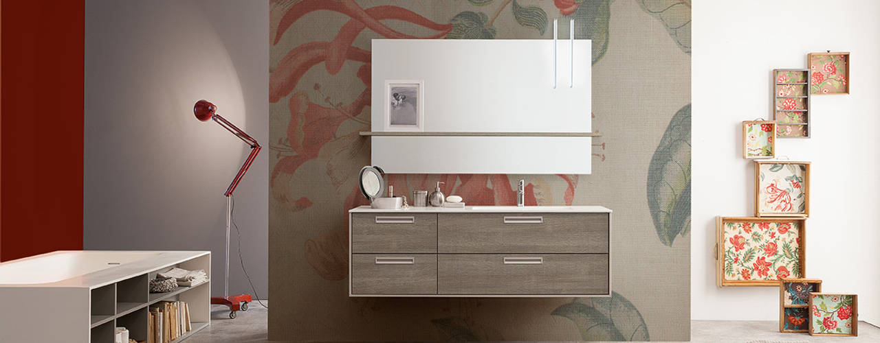 Summit collectio: furniture elements, Mastella - Italian Bath Fashion Mastella - Italian Bath Fashion Modern bathroom Engineered Wood Transparent