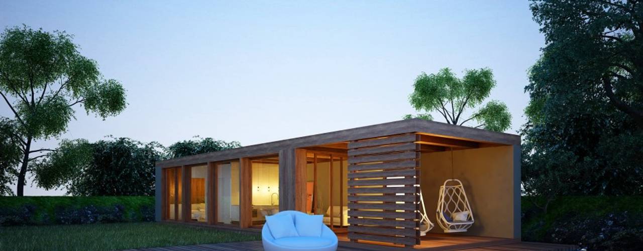 homify Prefabricated home لکڑی Wood effect