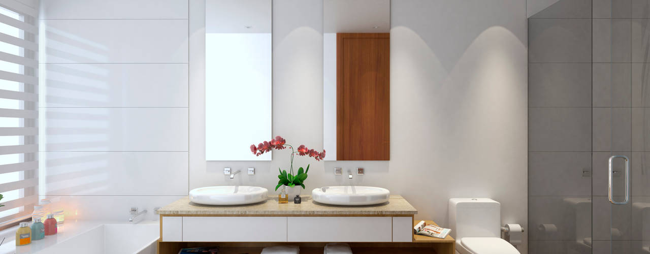 Proyecto de viviendas de lujo - Morano Mare, Raul Caballeria Arquitectos S.A.S Raul Caballeria Arquitectos S.A.S Modern bathroom سرامک