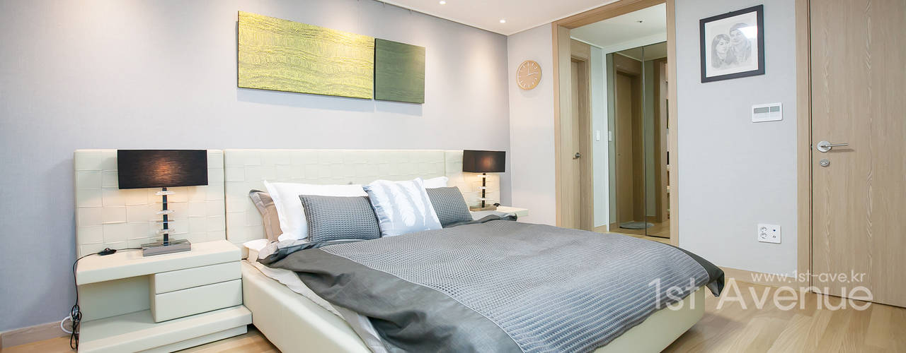 은은한 고급스러움을 표현한 녹번동 인테리어, 퍼스트애비뉴 퍼스트애비뉴 Modern style bedroom