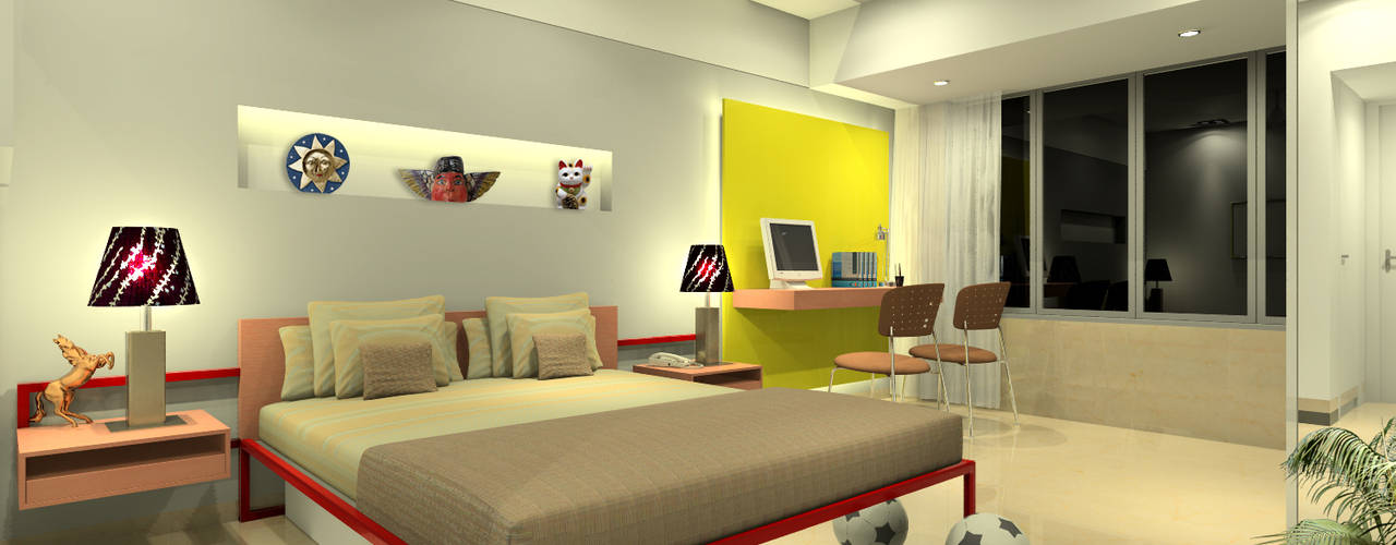 Residence project 1, A.S.Designs A.S.Designs Bedroom پلائیووڈ