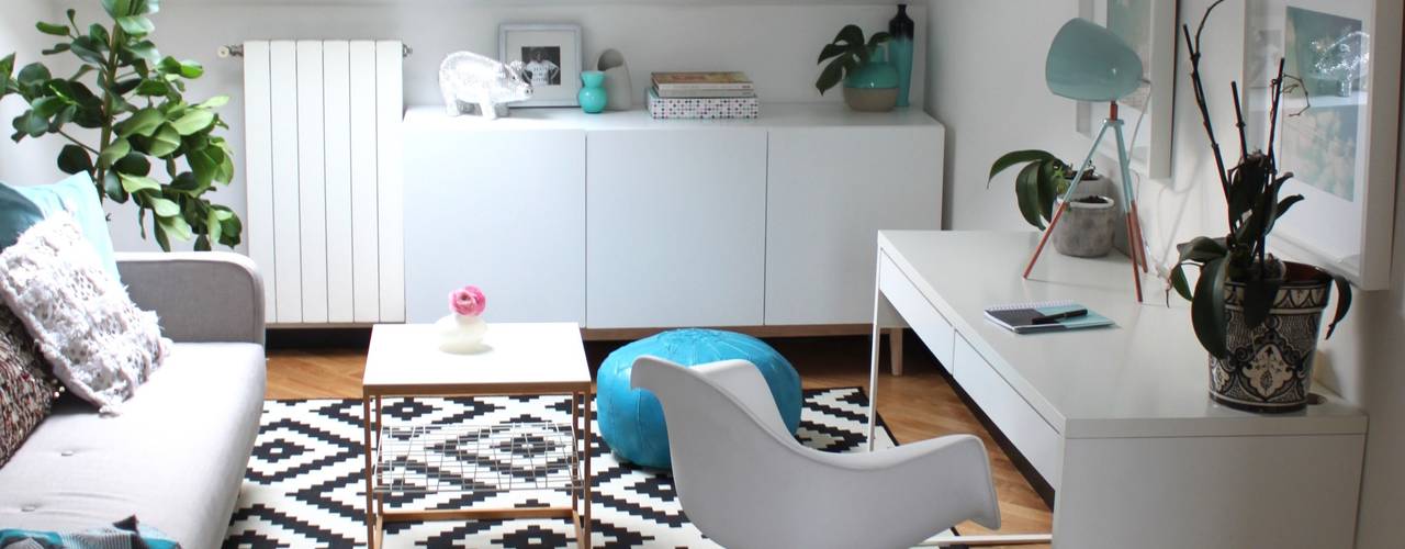 HOME OFFICE - project cool flat, Severine Piller Design LLC Severine Piller Design LLC Ausgefallene Arbeitszimmer