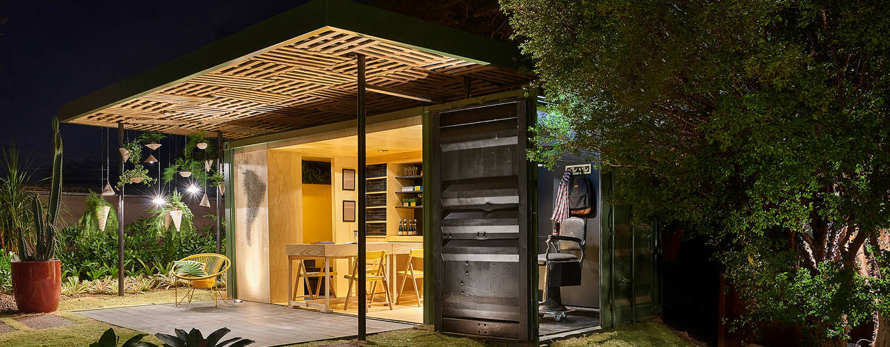 CASULO, MEIUS ARQUITETURA MEIUS ARQUITETURA モダンデザインの テラス