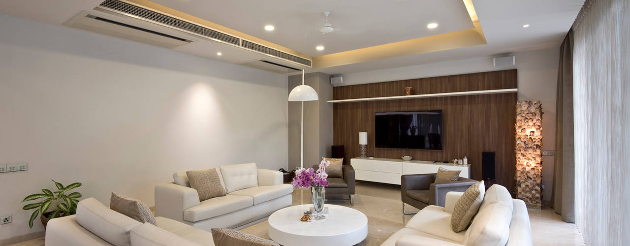 Private Residence in Koregaon Park, Pune, Chaney Architects Chaney Architects Modern living room
