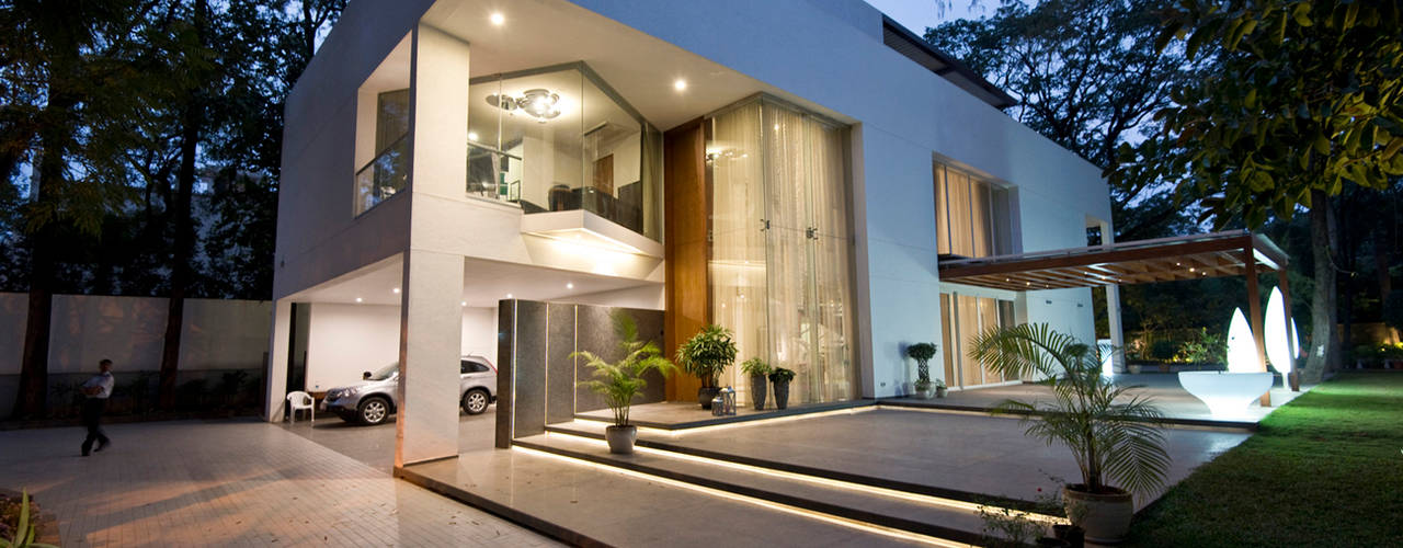 Private Residence in Koregaon Park, Pune, Chaney Architects Chaney Architects Minimalistische huizen