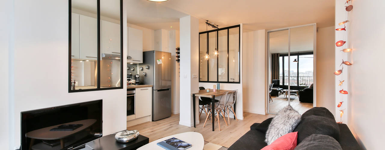 Little Loft Boulogne 43m², La Decorruptible La Decorruptible ห้องนั่งเล่น