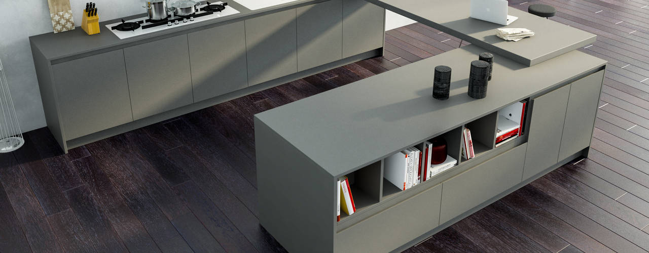 ​Avantgarde - Atra, Atra Cucine Atra Cucine ห้องครัว ไม้เอนจิเนียร์ Transparent