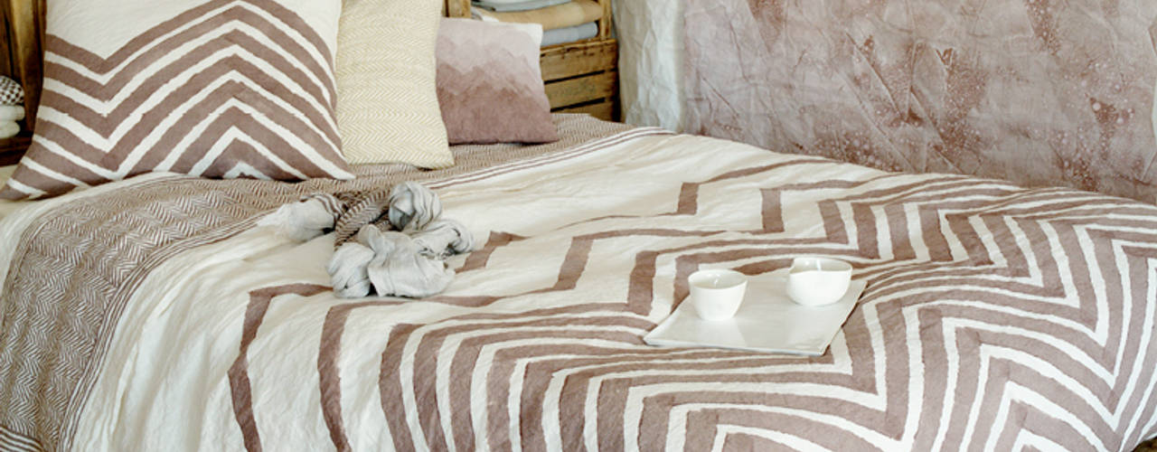 Collezione Chevron, Stamperia Bertozzi Stamperia Bertozzi Country style bedroom Cotton Red