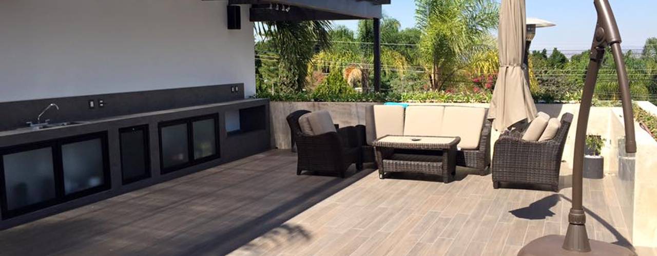 TERRAZA CAJITITLAN, Arki3d Arki3d Balcones y terrazas modernos: Ideas, imágenes y decoración