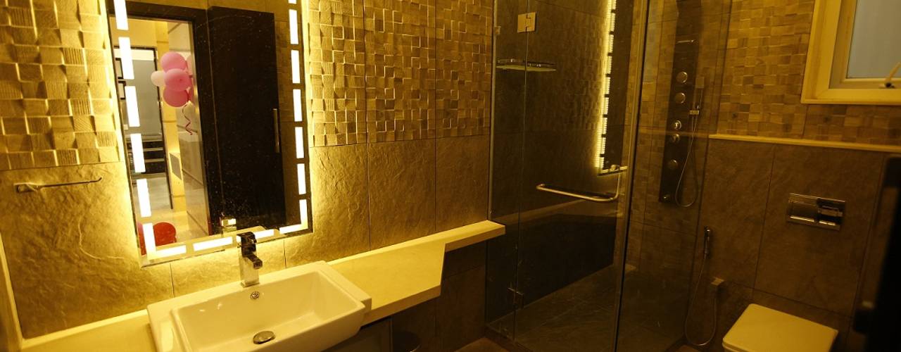 Residential interiors for Mr.Siraj at Chennai, Offcentered Architects Offcentered Architects Bathroom