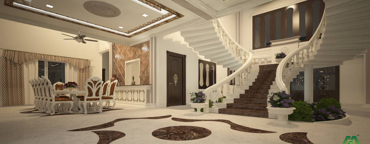 Fabulous Interior Design in Arabian Style, Premdas Krishna Premdas Krishna Asian style corridor, hallway & stairs