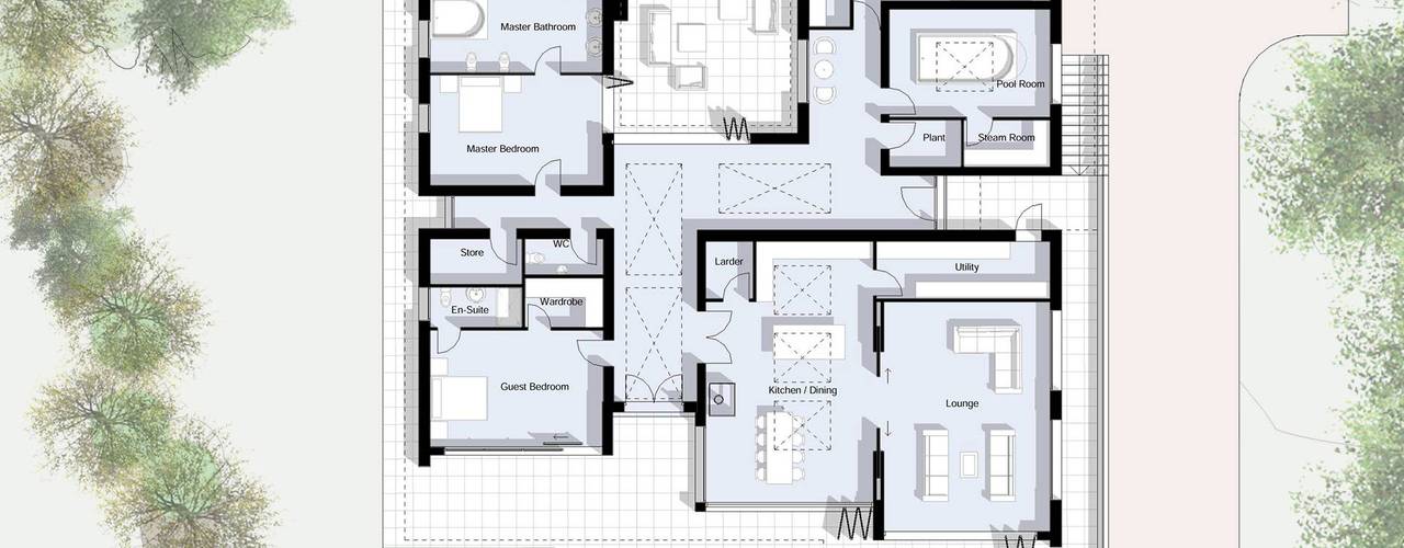 Nutbank Lane Eco House, Artform Architects Artform Architects Modern living room
