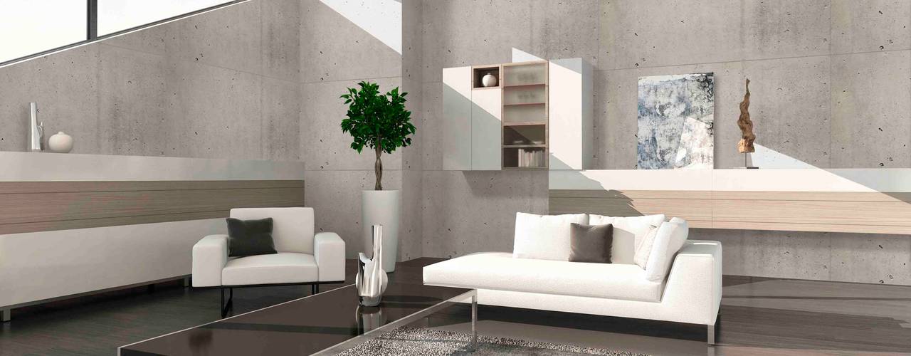 homify Paredes y suelos de estilo industrial Aglomerado