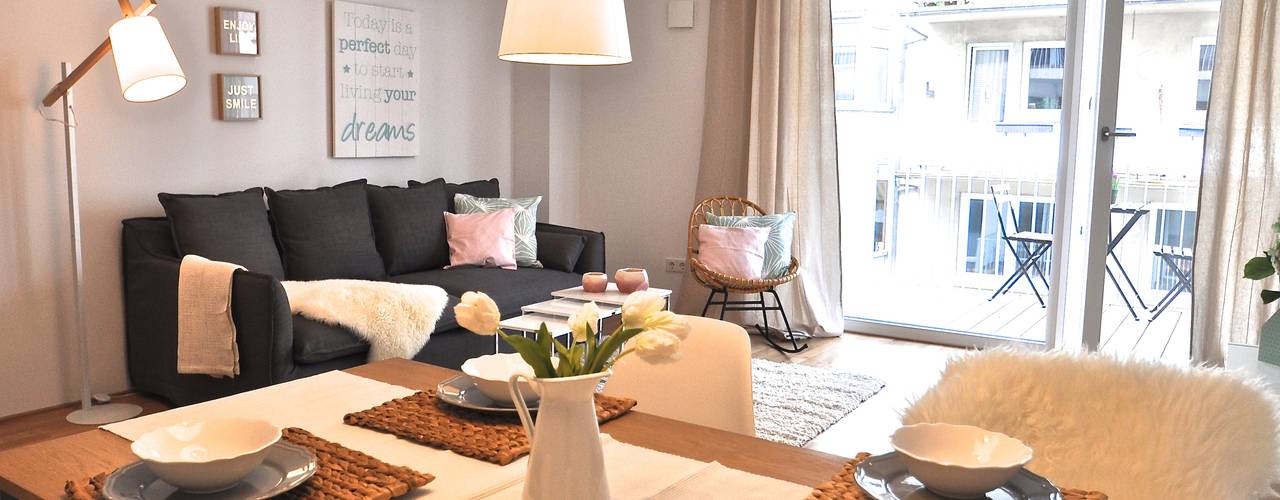 Cosy Home - Home Staging einer Mietwohnung, K. A. K. A. Nowoczesna jadalnia