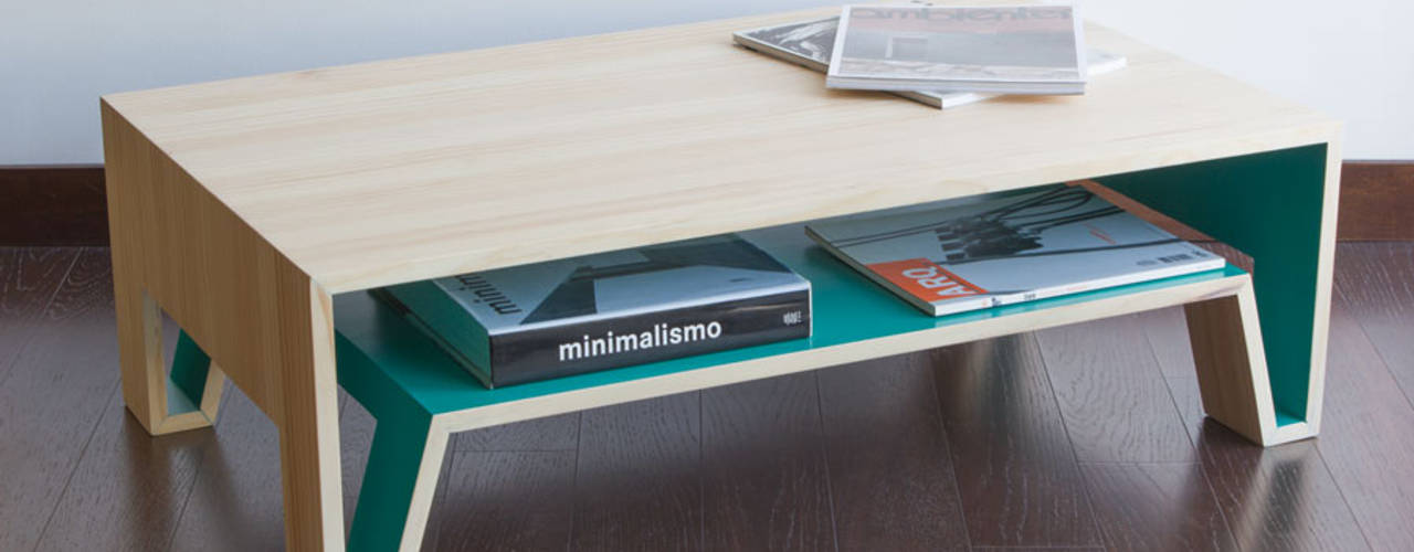 Mesa Centro MC20, 1a10 Design 1a10 Design Salon minimaliste Bois massif Multicolore